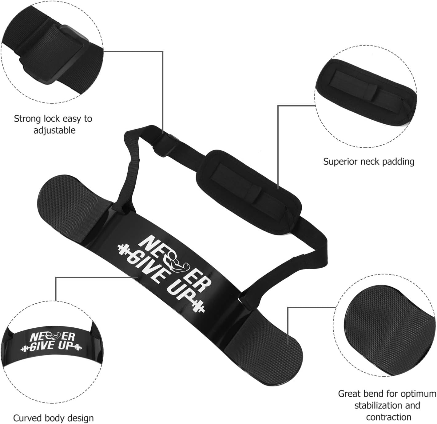 VICASKY Bicep Curl Builder Forearm Muscle Trainer with Ergonomic Design for Home Gym Arm Workout Equipment for Biceps Strengthening and Posture Correction