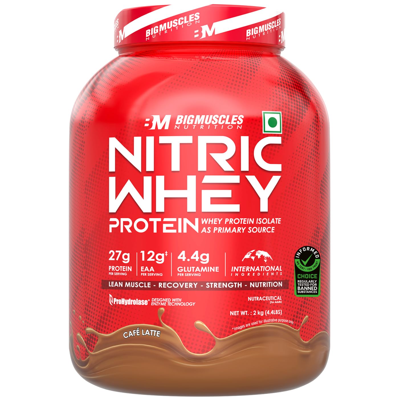 Bigmuscles Nutrition Nitric Whey protein | 27g Isolate Whey Protein | ProHydrolase Enzyme Tech. for Faster Absorption & Lean Muscle Growth | Cafe Latte | 2Kg (B0D5H6NJTR) Amazon Price History, Amazon Price Tracker