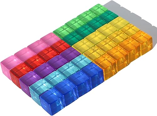 Miniatura 2 de Candywood Bloques de cubos de gemas de acrílico arcoíris para niños, educativos, juguetes de cristal para aprendizaje de bebé, juguetes apilables de