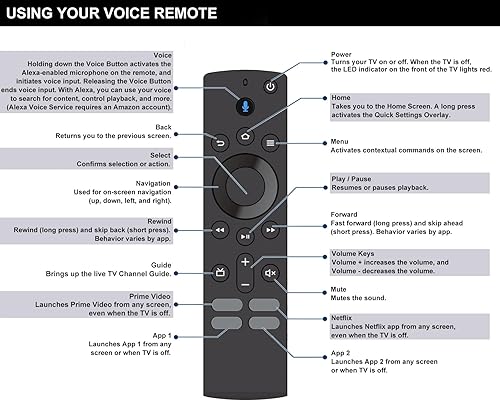 Miniatura 3 de PERFASCIN Control remoto de voz de repuesto NS-RCFNA-19 apto para Insignia TV NS-24DF311SE21 NS-32DF310NA19 NS-39DF510NA19 NS-43DF710NA19