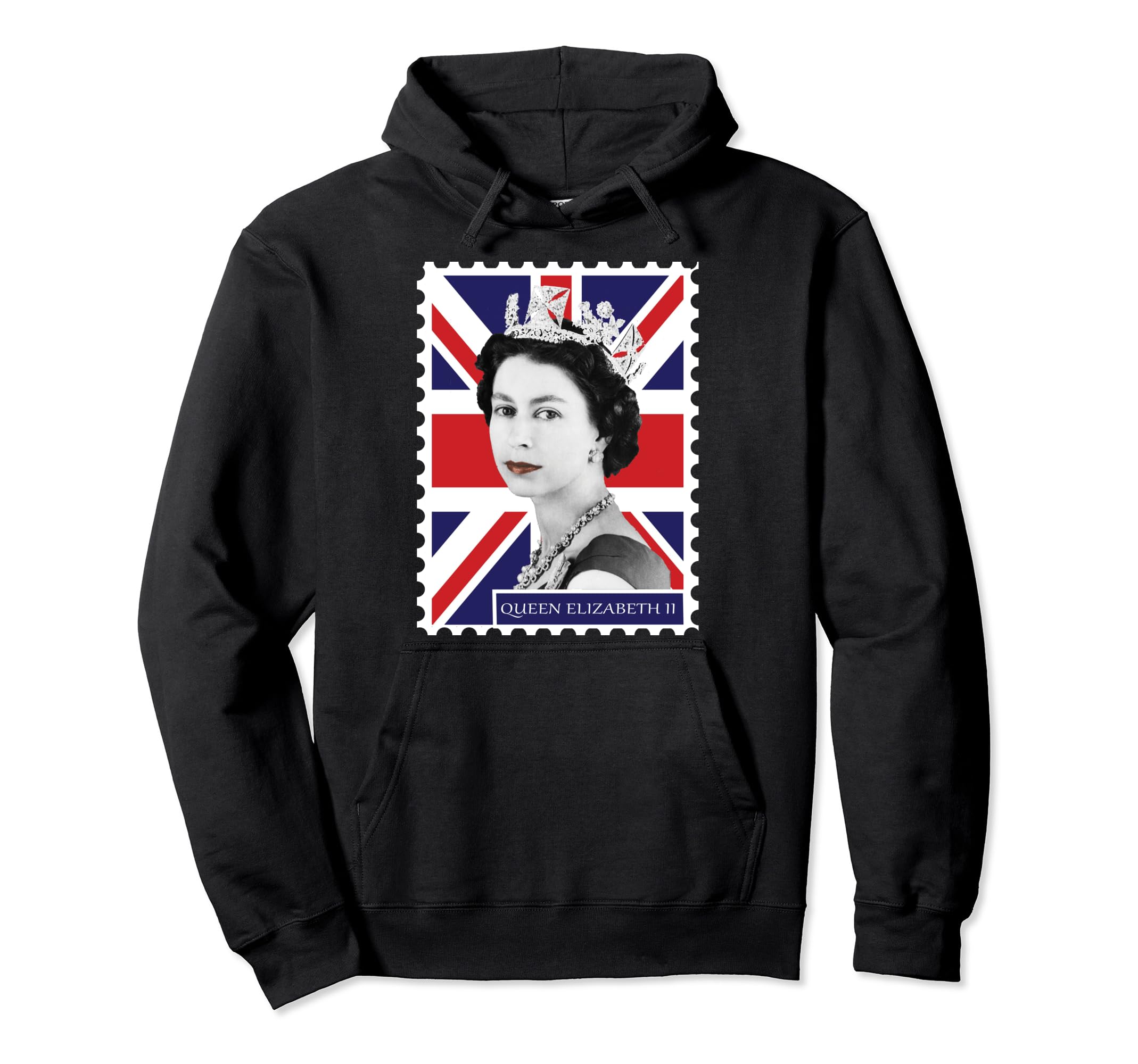 Queen Elizabeth II + Union Jack T-Shirt Pullover Hoodie