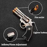 Vista 3 de GIXXHLG Encendedor de butano, encendedor de antorcha, soplete de llama azul, encendedores recargables ajustables para velas, cocina, parrilla