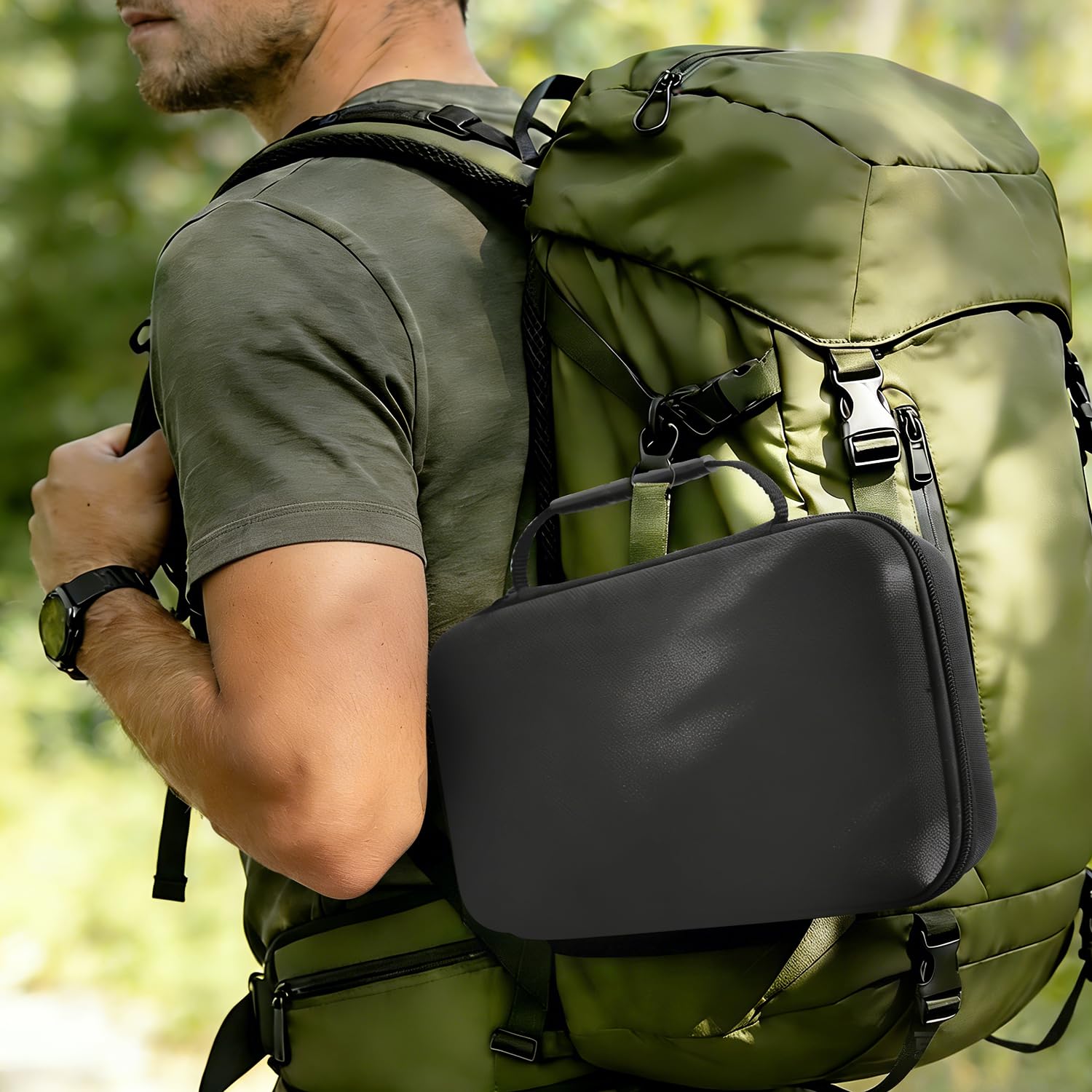 Macchina da caffè portatile per viaggi e campeggio, macchina per caffè espresso portatile con borsa, ricaricabile senza fili, a batteria, per caffè macinato, NS Capsule RV, escursionismo