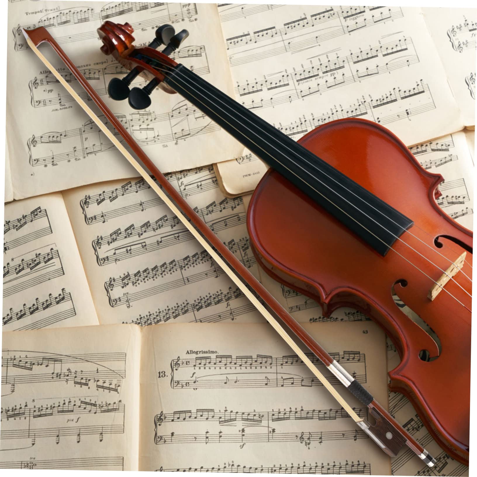 Gatuida Archet Violon Bien Équilibré en Bois pour Étudiants 1/4, Accessoire Arche Violon Pratique Facilitant la Technique, pour Débutants