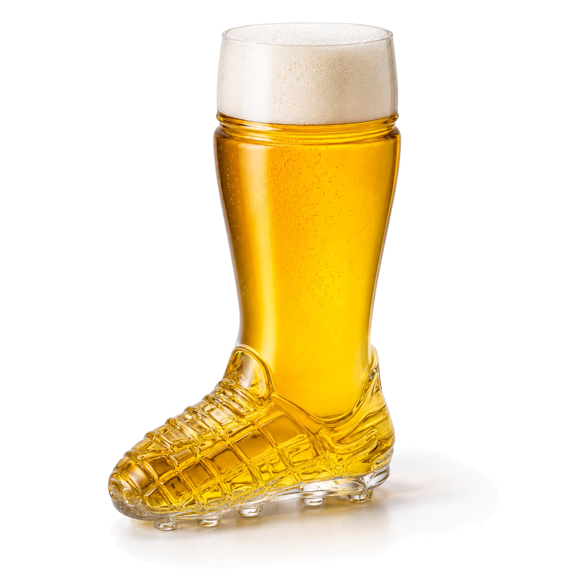 Chabrias Ltd Football Boot Beer Glass 300ml - Perfect for World Cup - Novelty Rugby Boot Mug, Gift for Football Fans, Match Day Beer Glass for Lager, Cider, Ale, Soft Drinks, BBQs, Parties & Home Bars