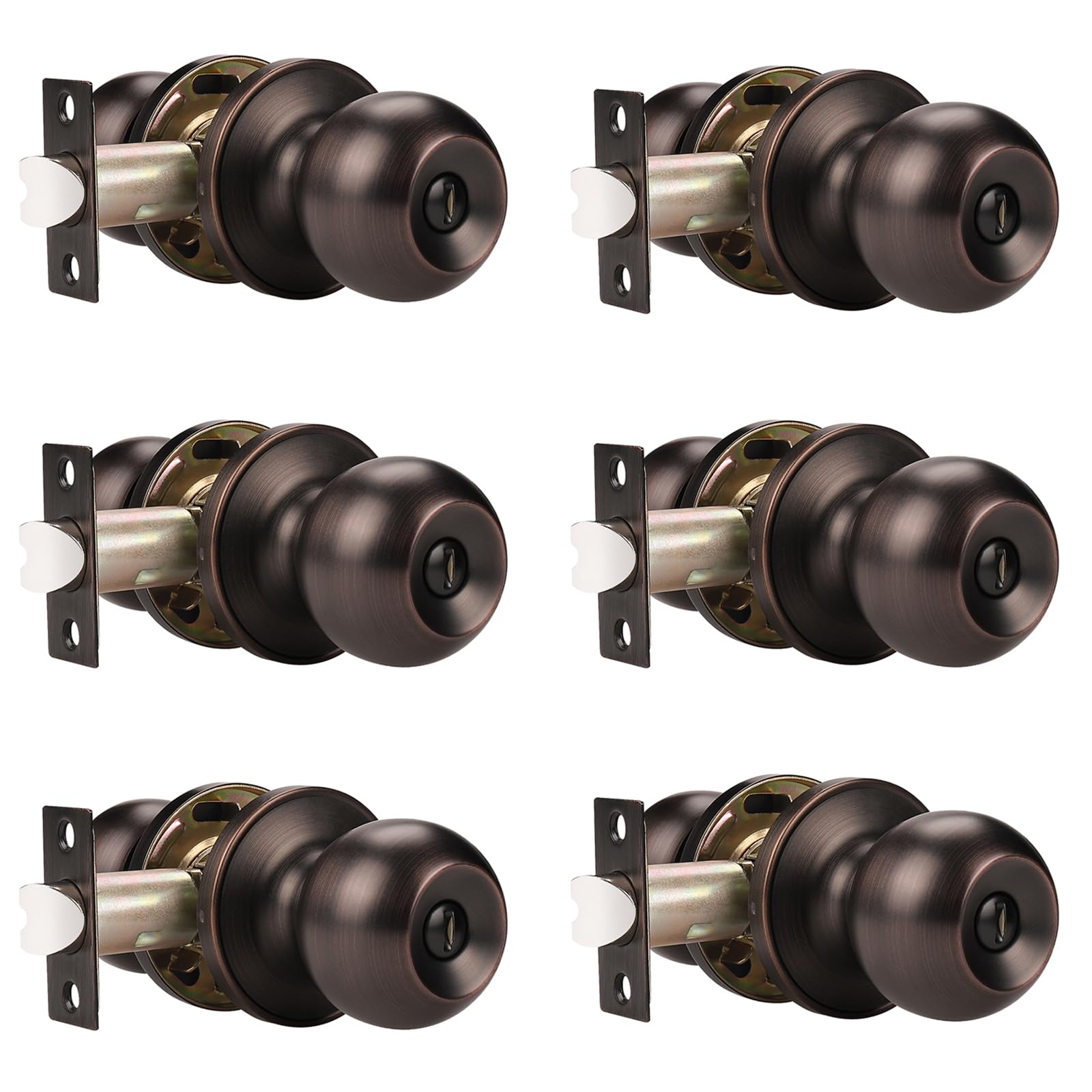 Probrico Satin Nickel Door Knobs - 5 Pack -21