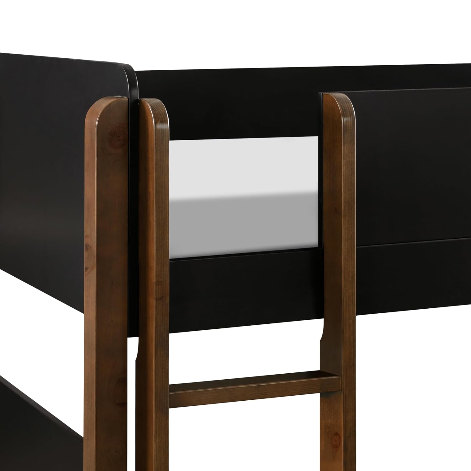 Babyletto Tiptoe Convertible Bunk Bed in Black and Natural Walnut, Greenguard Gold Certified