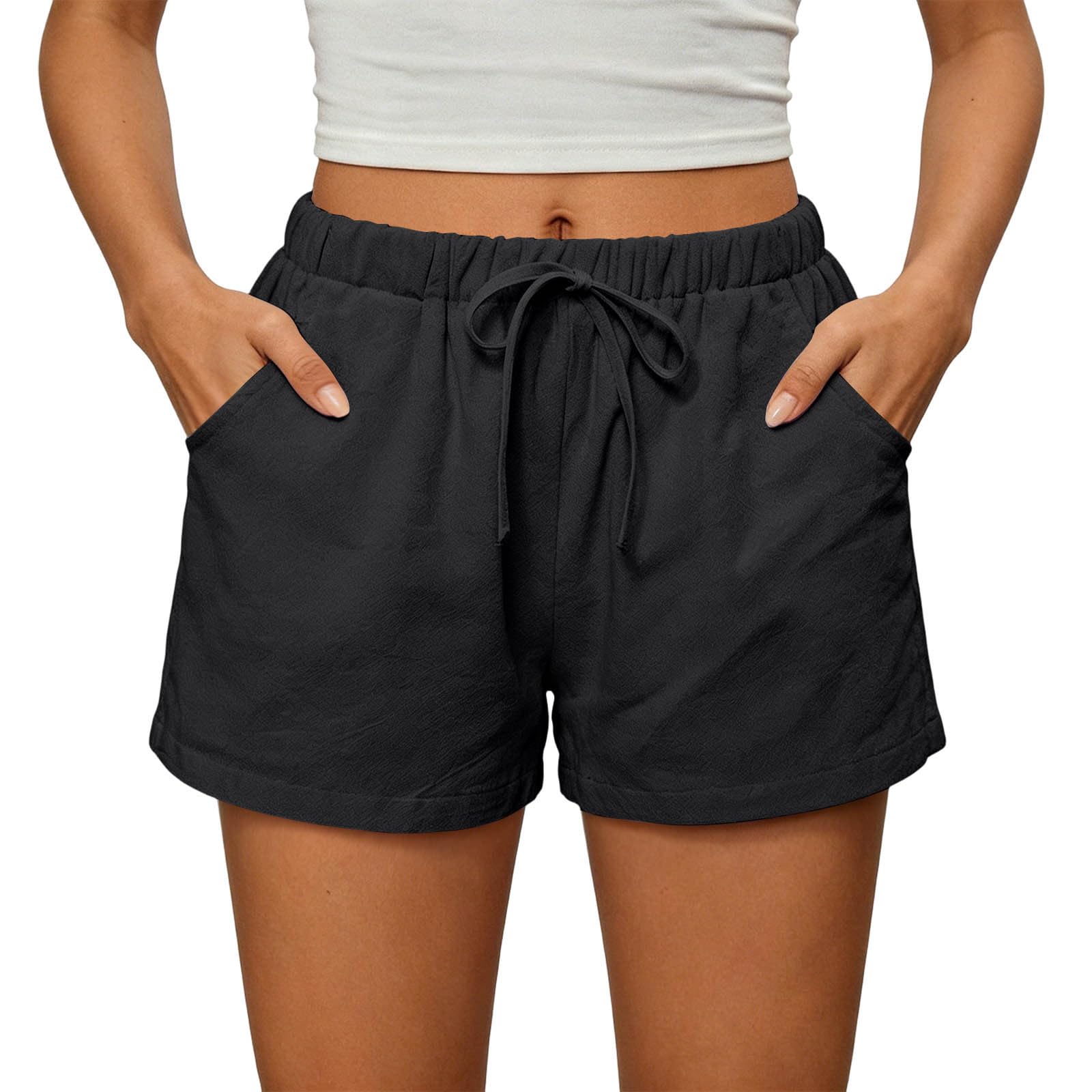 Womens Shorts Casual Summer Athletic Drawstring Shorts High Waist Comfy Yoga Shorts Active Running Shorts with Pockets - 5