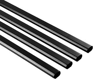 ZSJ 4pcs/Pack New Octagonal 3K Roll Wrapped Twill Matte Carbon Fiber Boom 20X30X600mm Pure Carbon Fiber Tube for Drone Multicopter