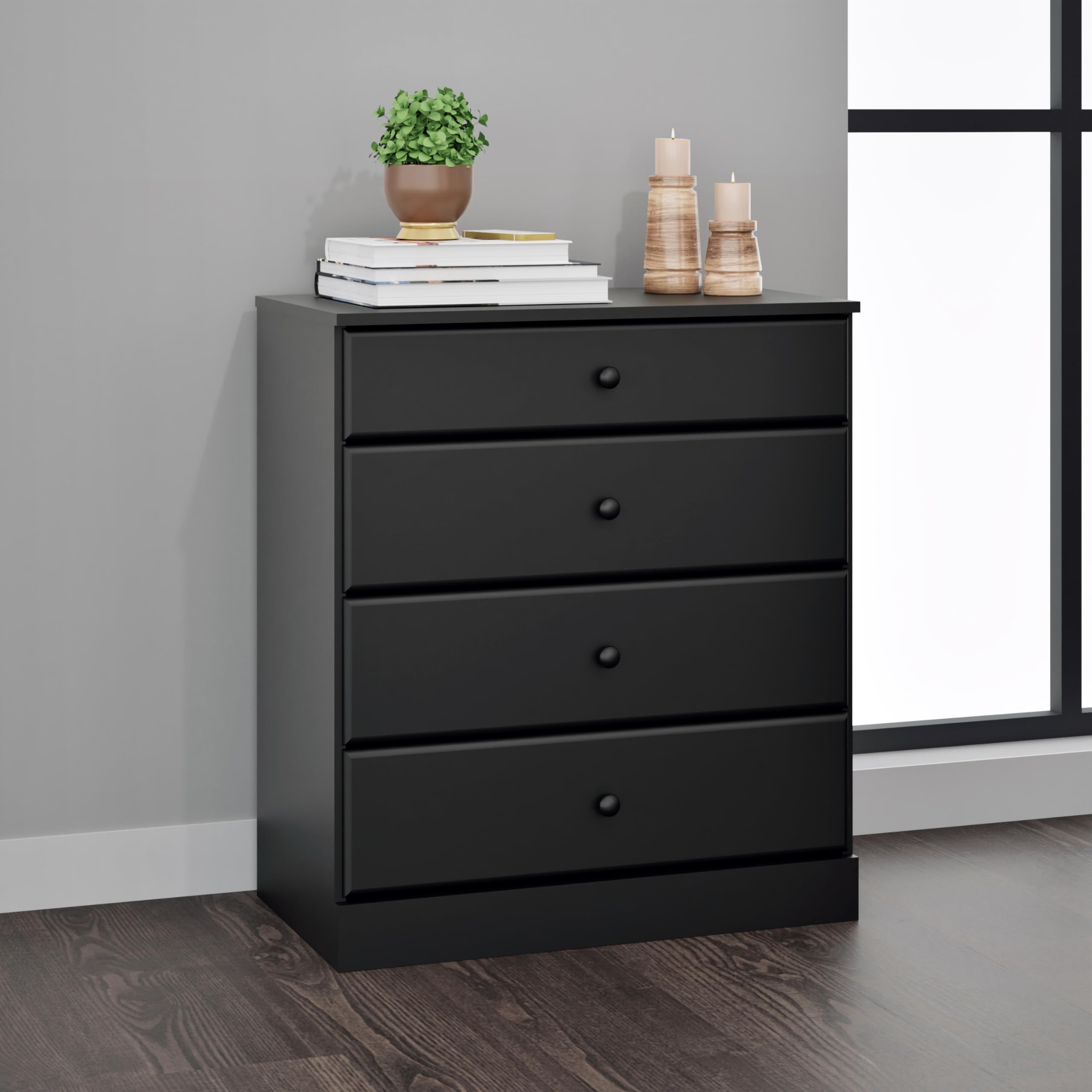 Amazon.com: Prepac Astrid 4 Drawer Dresser for Bedroom, Chest of