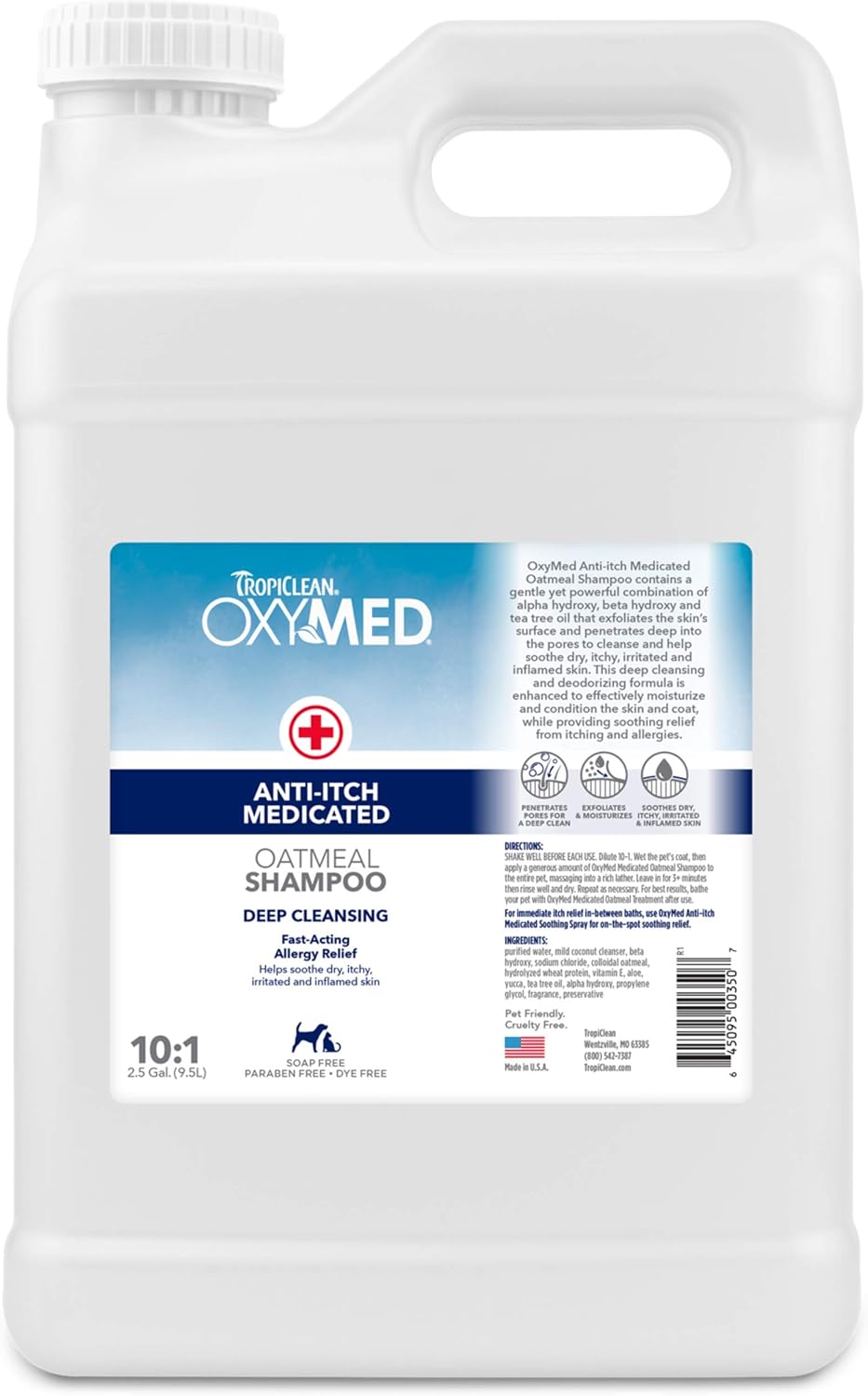 Pet Shampoos TropiClean OxyMed Medicated Anti Itch