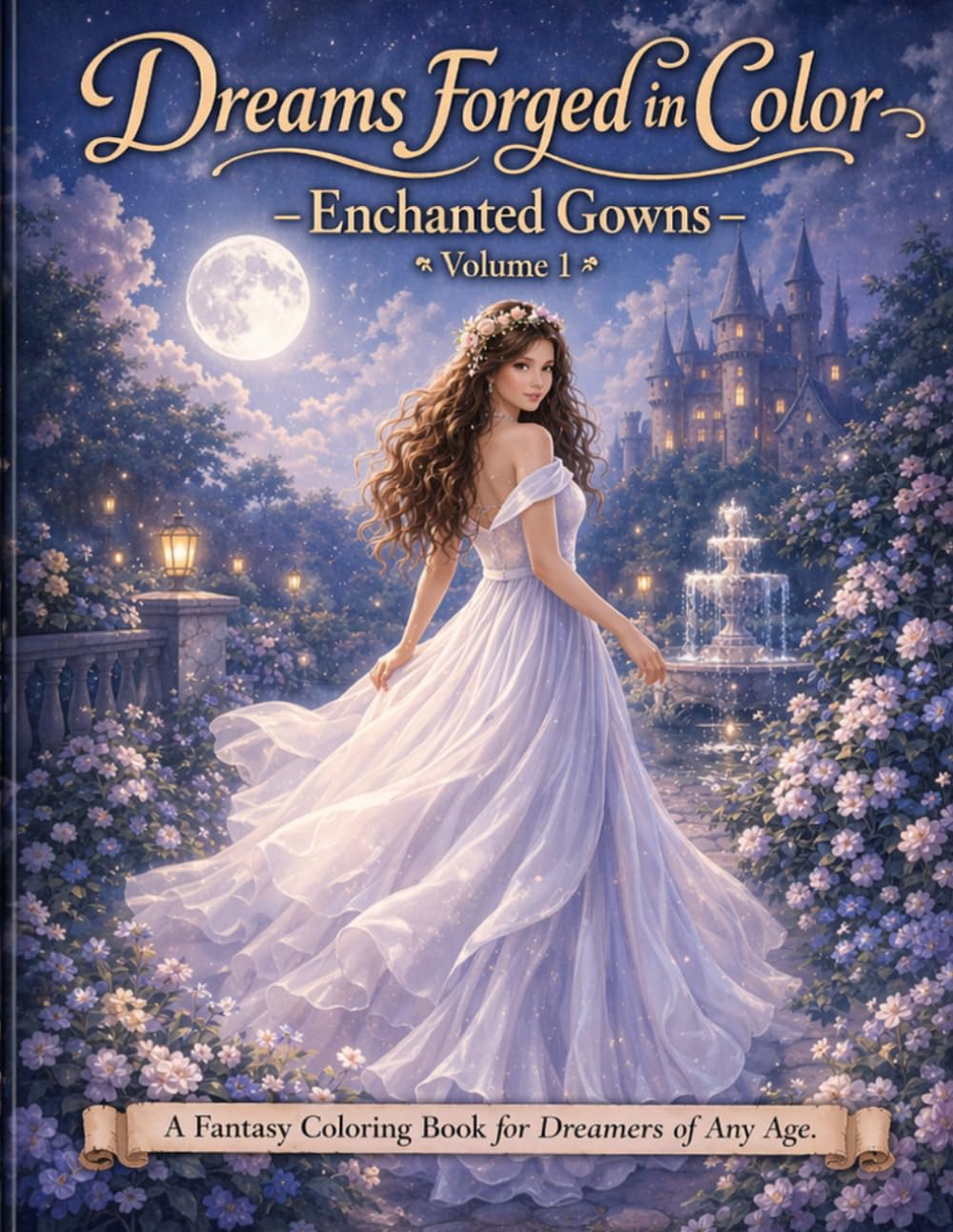 Dreams Forged in Color — Enchanted Gowns Volume 1: A Fantasy Coloring Book for Dreamers of Any Age