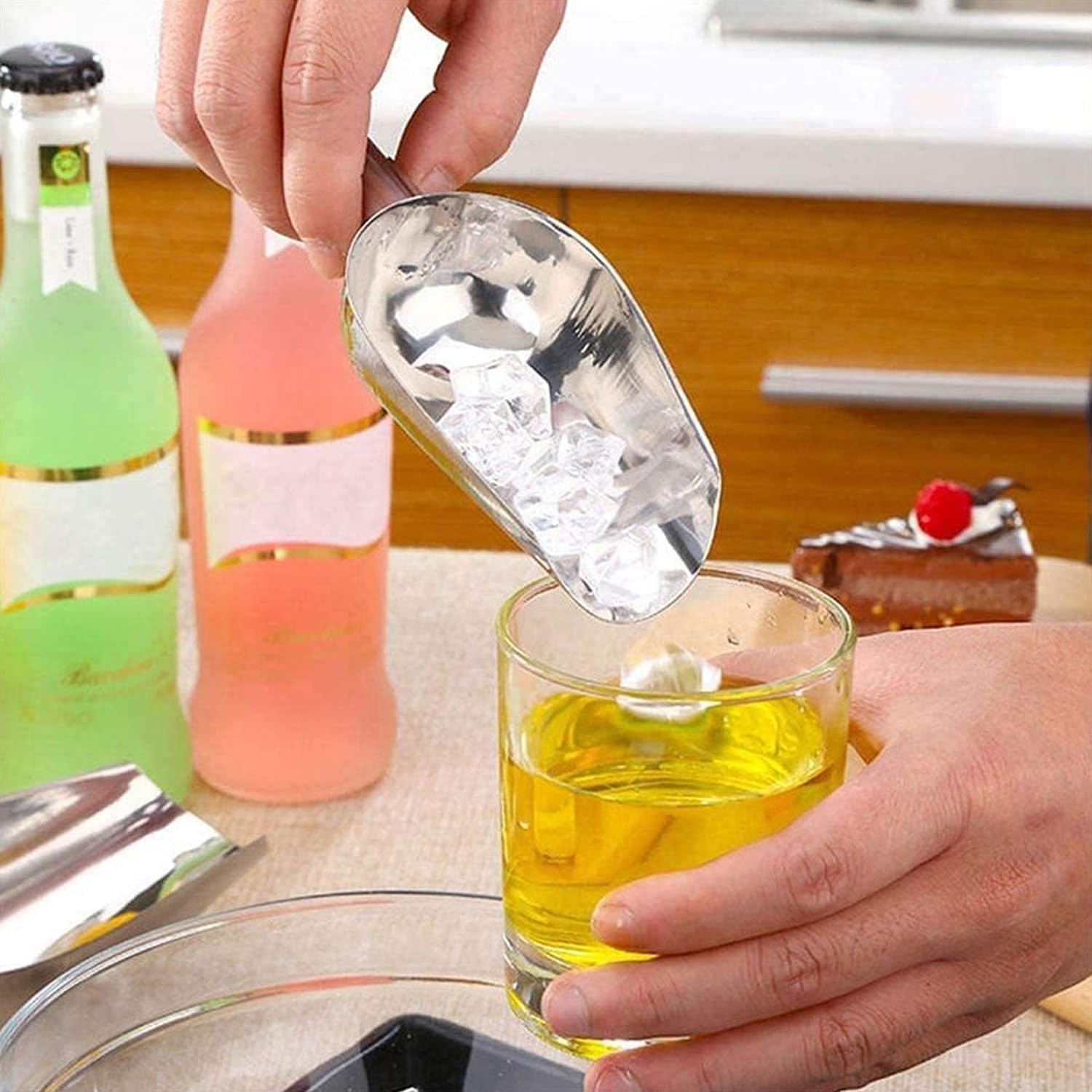4 Pezzi Pala Ghiaccio In Acciaio Inossidabile, Paletta Per Alimenti, Paletta Per Farina, Cucchiaio Pratico Da Cucina/Bar/Giardino/Supermercato, Per Farina, Ghiaccio, Cibo, Fagioli(12 Pollici)