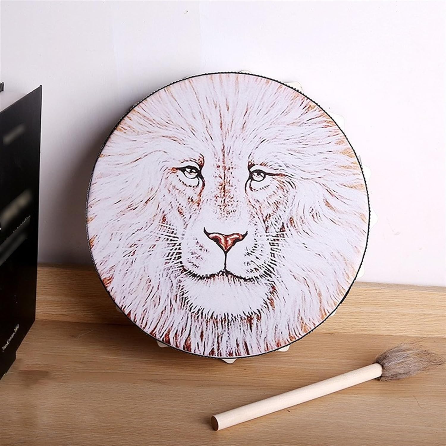Shaman Drum, Frame Drum Decoration Fashion Native American Drum Music Healing Hand Drum with Drum Stick Bodhran Drum for Meditation, Sleeping Aid(Bird)