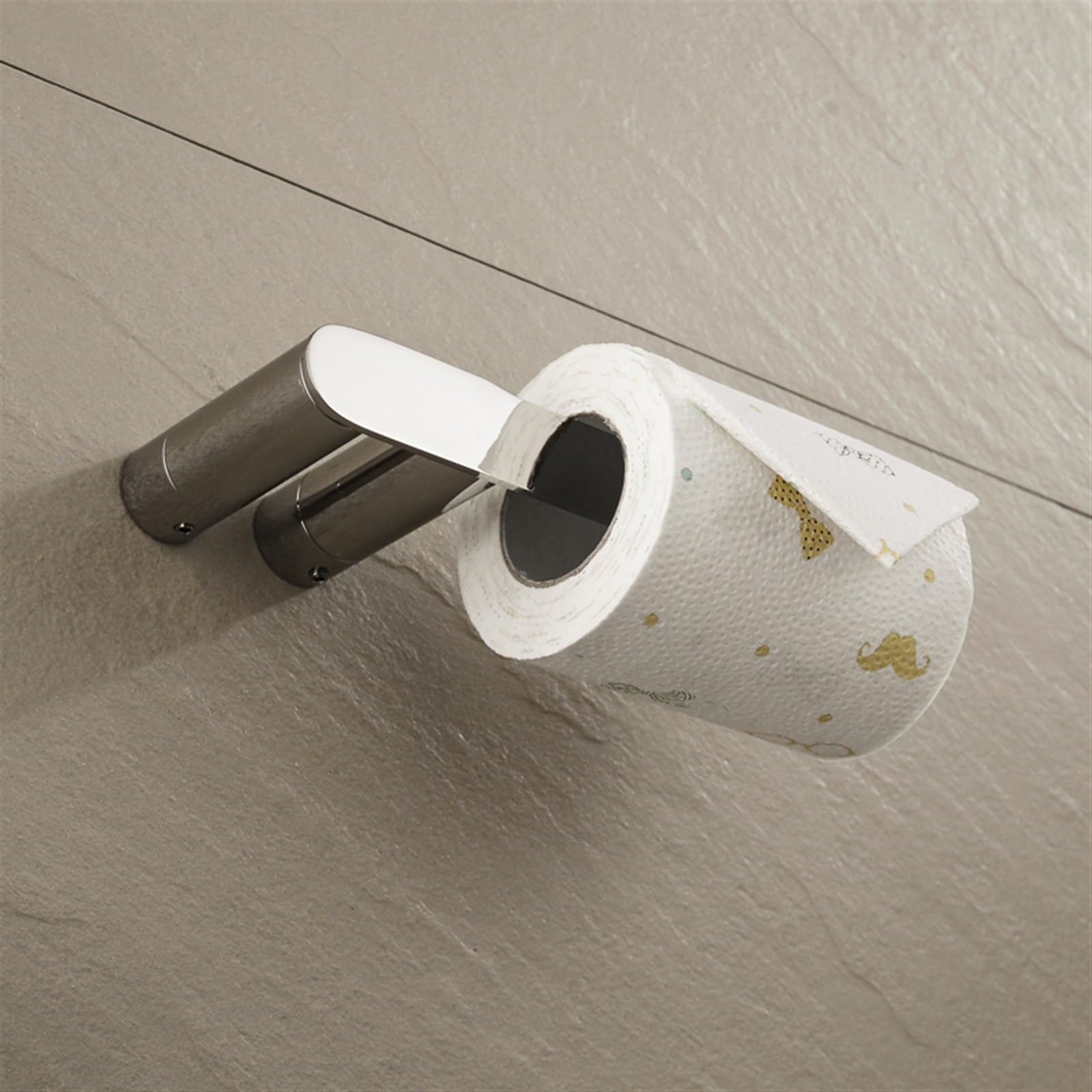 Stały uchwyt na papier toaletowy, Stainless Steel Wall Mounted Toilet Paper Holder For Bathroom Kitchen(2 Pcs)