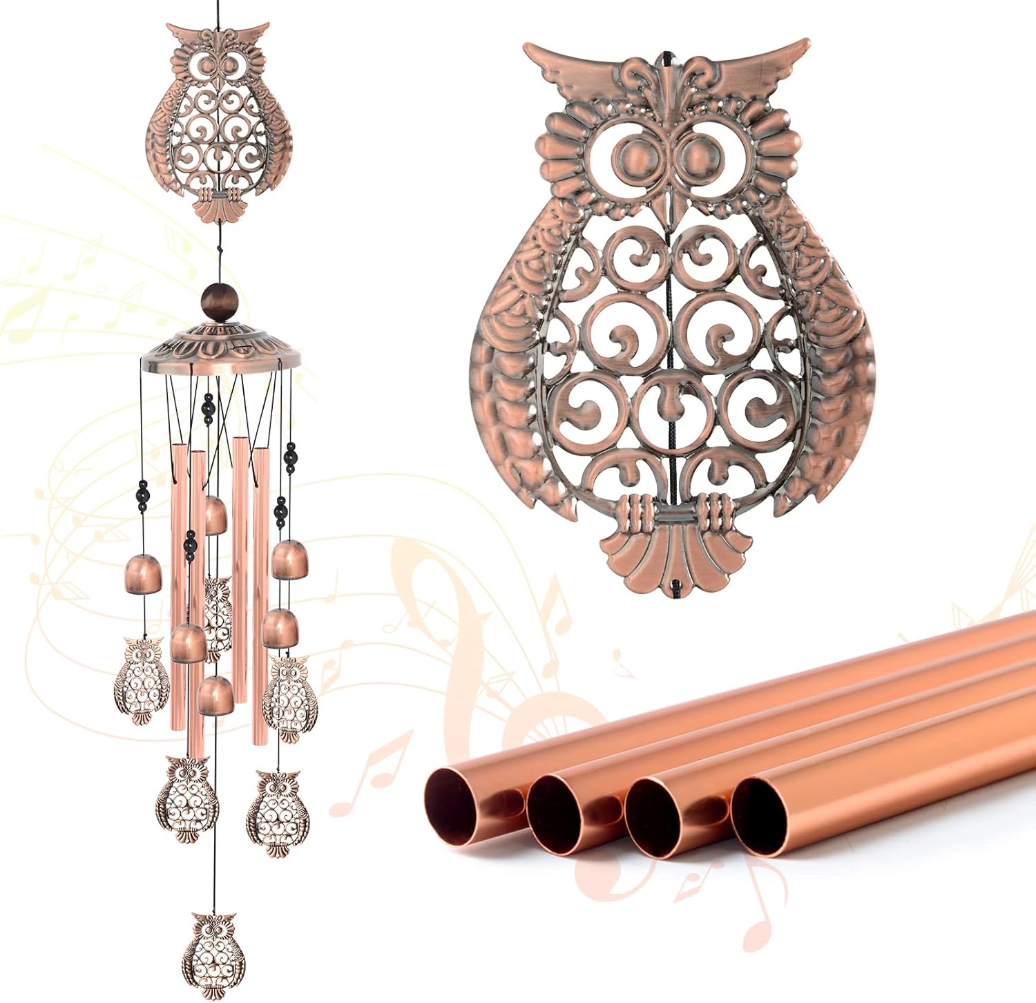 JOBOSI Retro Wind Chimes, Retor Garden Decor, Wedding Gift Best Gift for Mom, Birthday Gift, Metal Romantic Housewarming Gift for Women, Wind Chimes Outdoor Decor, Indoor Decor