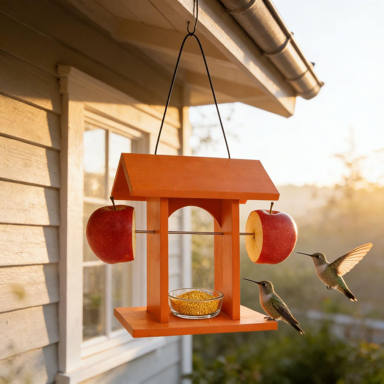Vogelfutterhaus Futterstation Mit Dach | Dekoratives Vogelfutterhaus Aus Holz Zur Beobachtung Von Und Finken Dekoration Für Garten Balkon Terrasse