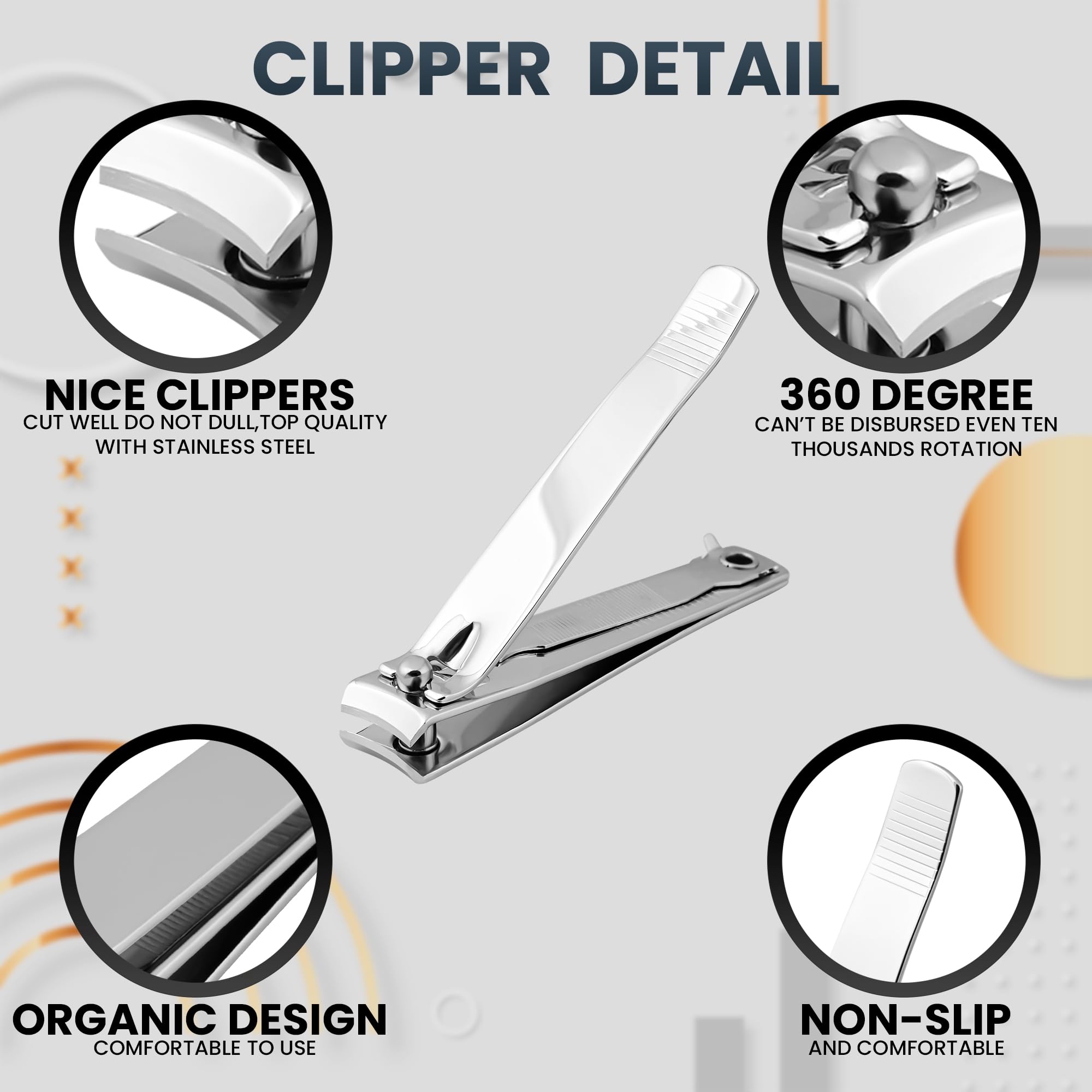 SS INSTRUMENTX Set 2 Pezzi Tagliaunghie, Taglia unghie in Acciaio Inox Heavy Duty per Dita delle Mani e dei Piedi, Affilato, Durevole Tronchesino Unghie Piedi per Uomini, Donne e Bambini