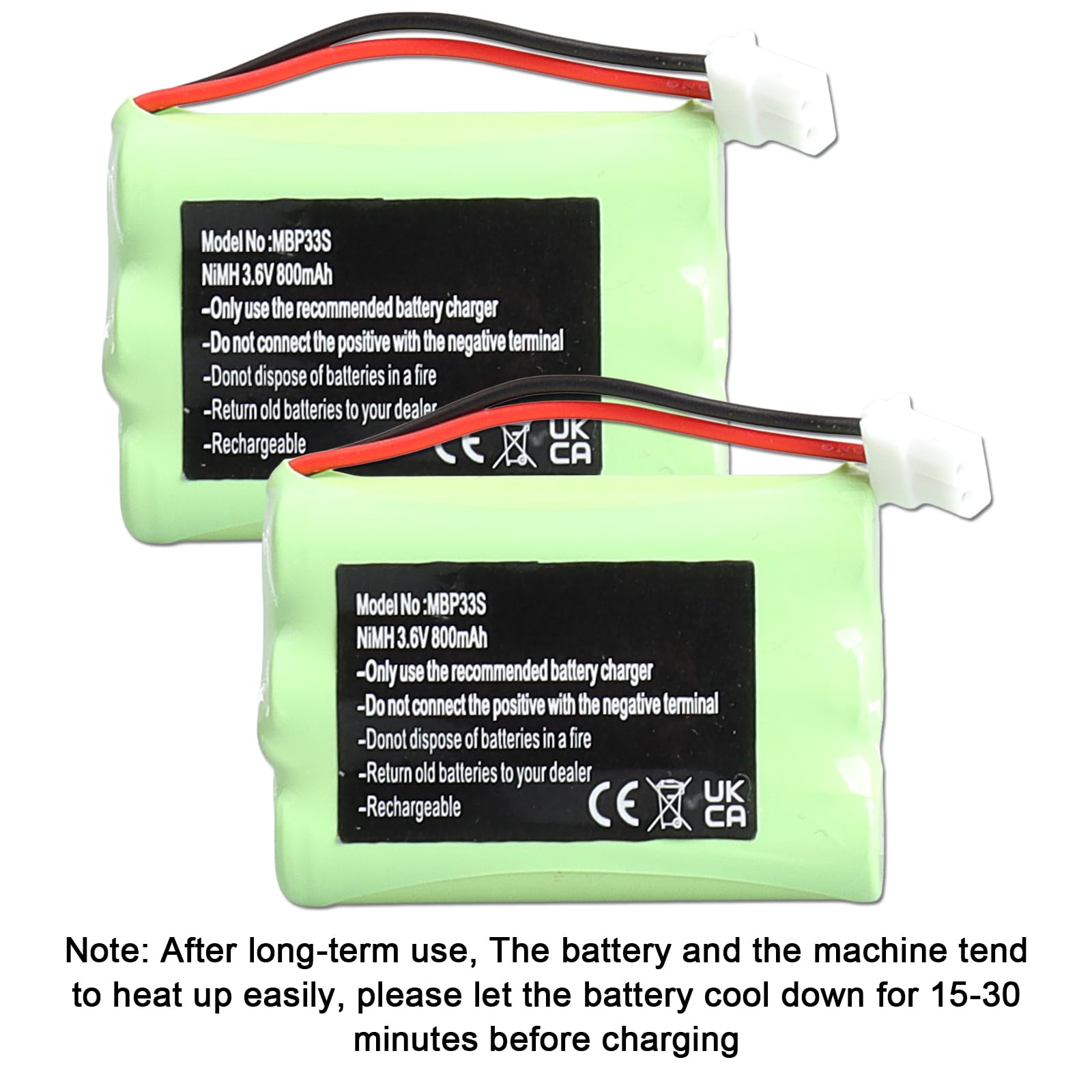 Batteria di ricambio Ni-MH per baby monitor da 3,6 V, 800 mAh, per Motorola MBP36S MBP36 MBP481 MBP482 MBP483 VTech BM5463 Baby Monitor Surveillance, Babyphone GP80AAAHC3BMX HRMR03 batteria AAA