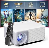 Vista 1 de Mini proyector portátil, proyector de película Full HD 1080P 4K, proyector pequeño portátil para cine en casa/dormitorio, compatible con iOS