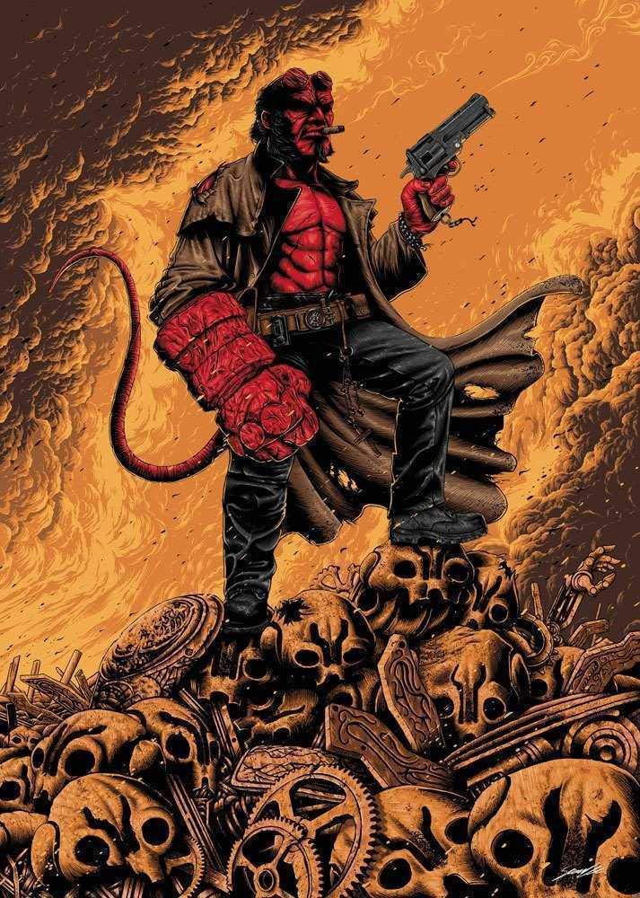 FaNaTtik Hellboy Art Print 42 x 30 cm Posters Wallscrolls : Amazon