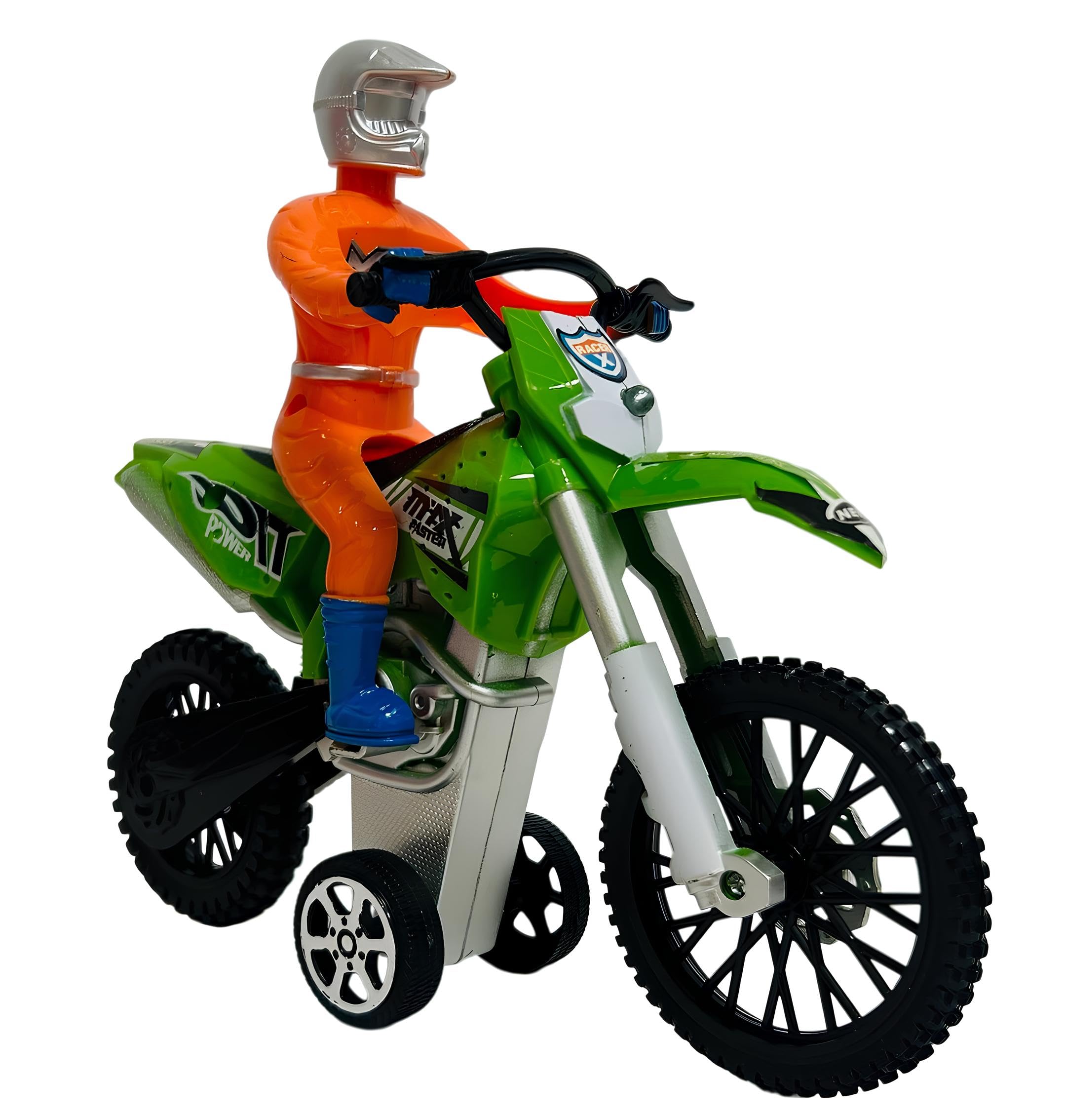 Modèle Moto Cross Moto Jouet Lumières Sons Réels et Musique avec Mouvement à Embrayage avec Pilote Moto pour Enfants Moto Jeu Dirt Bike Cross Modèle Couleurs Assorties Couleur Aléatoire
