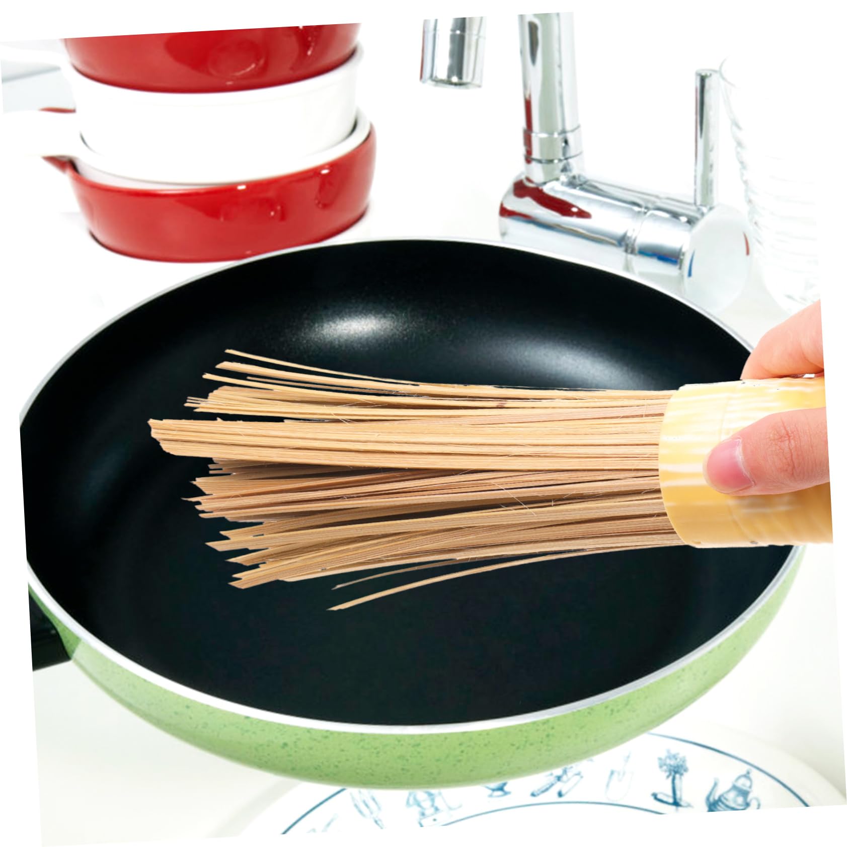 Cepillo de Bambú para Limpieza de Platos y Ollas, Multifunción y Adecuado para Grasa y Suciedad en Restaurantes y Cocinas Occidentales, Paquete de 3 Piezas