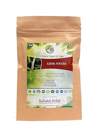 Rudraksh Herbals Katha Powder - 100% Acacia Catechu Bark-(100 gm)