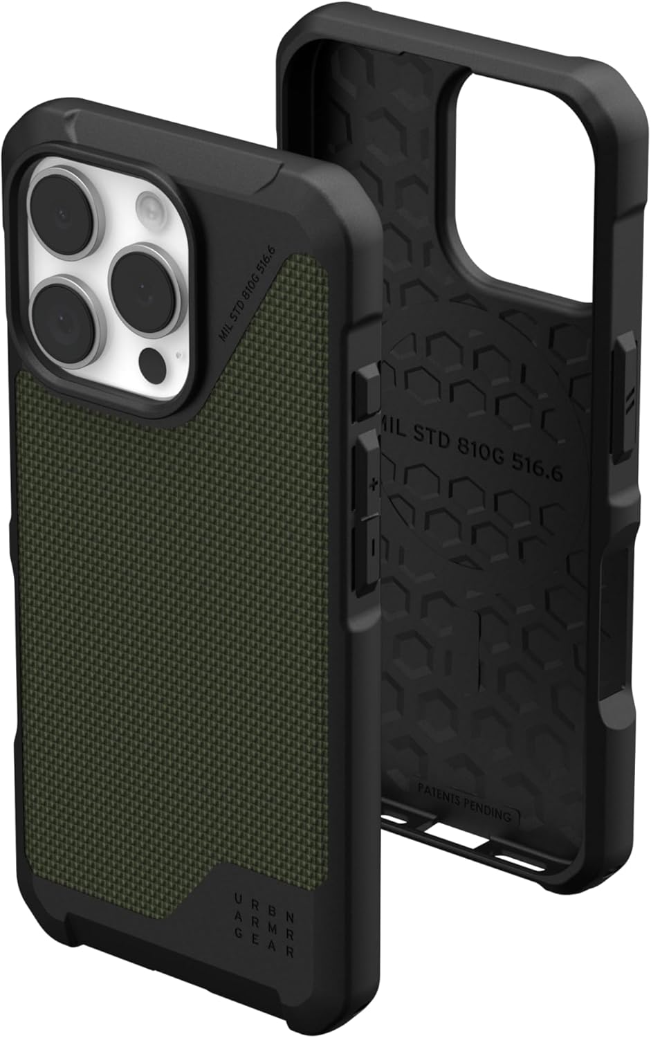 URBAN ARMOR GEAR UAG Designed for iPhone 16 Pro Case 6.3″ Metropolis LT – Compatible with MagSafe Charging Rugged Shockproof Anti-Slip Military Grade Protective Cover, Kevlar Olive