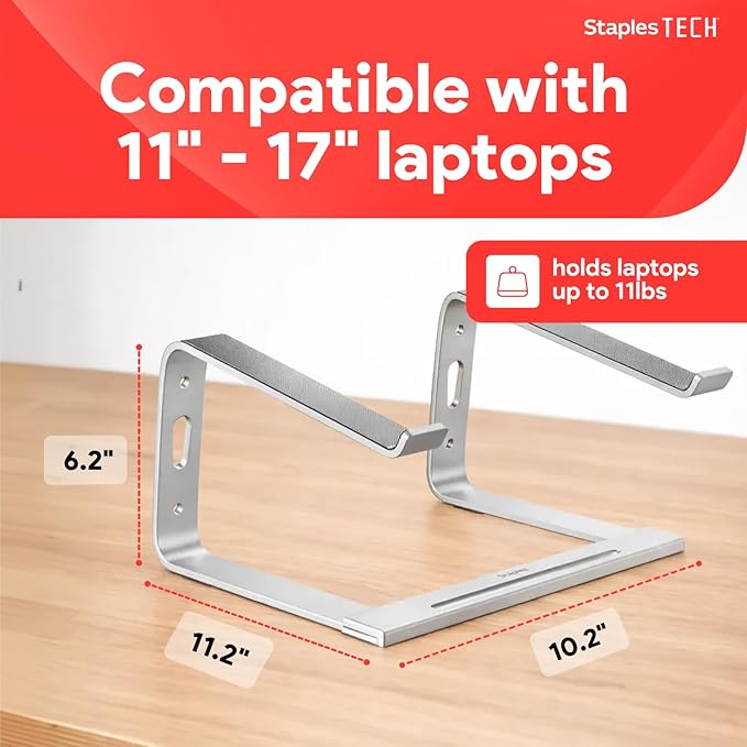 Soporte Ajustable de Aluminio para Laptop 11-17 Pulgadas miniatura 3