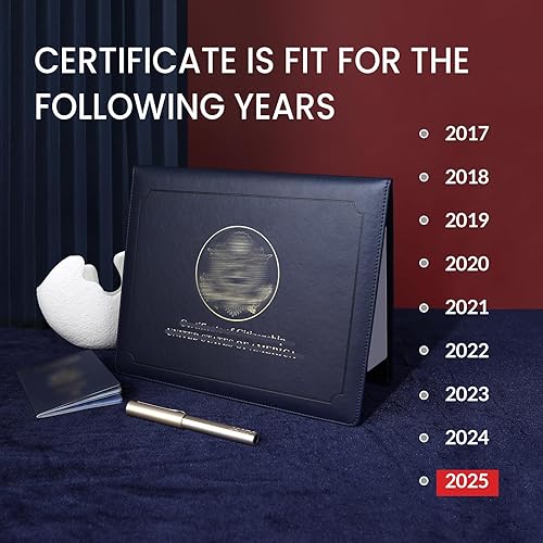Miniatura 2 de SUNEE Soporte para certificado, elegante cubierta para certificado de ciudadanía estadounidense con protector transparente para papel de 8.5 x 11