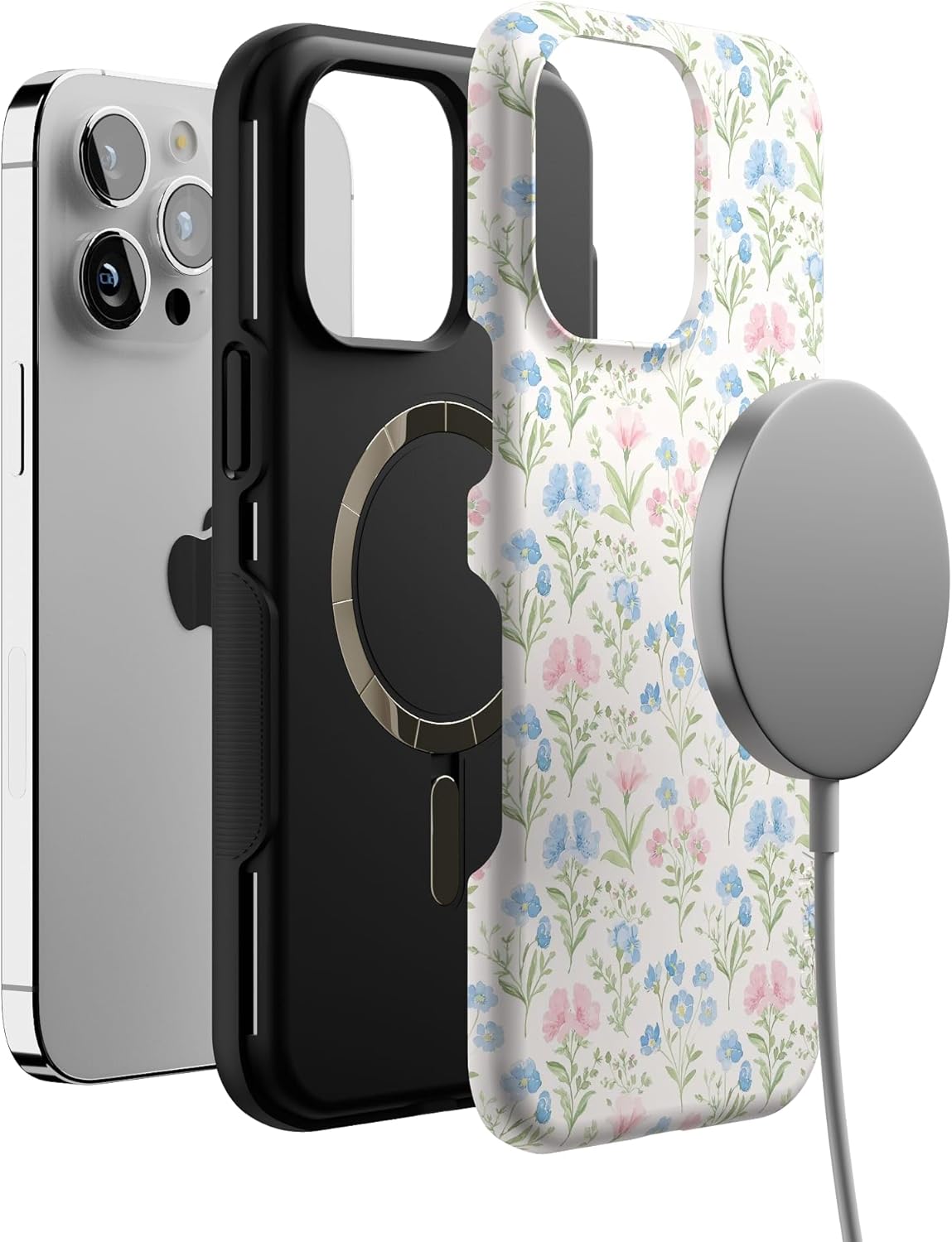 Casely iPhone 14 Pro Max Case | Sunday Best | Pastel Garden | Bold Protective Design | MagSafe Compatible Design