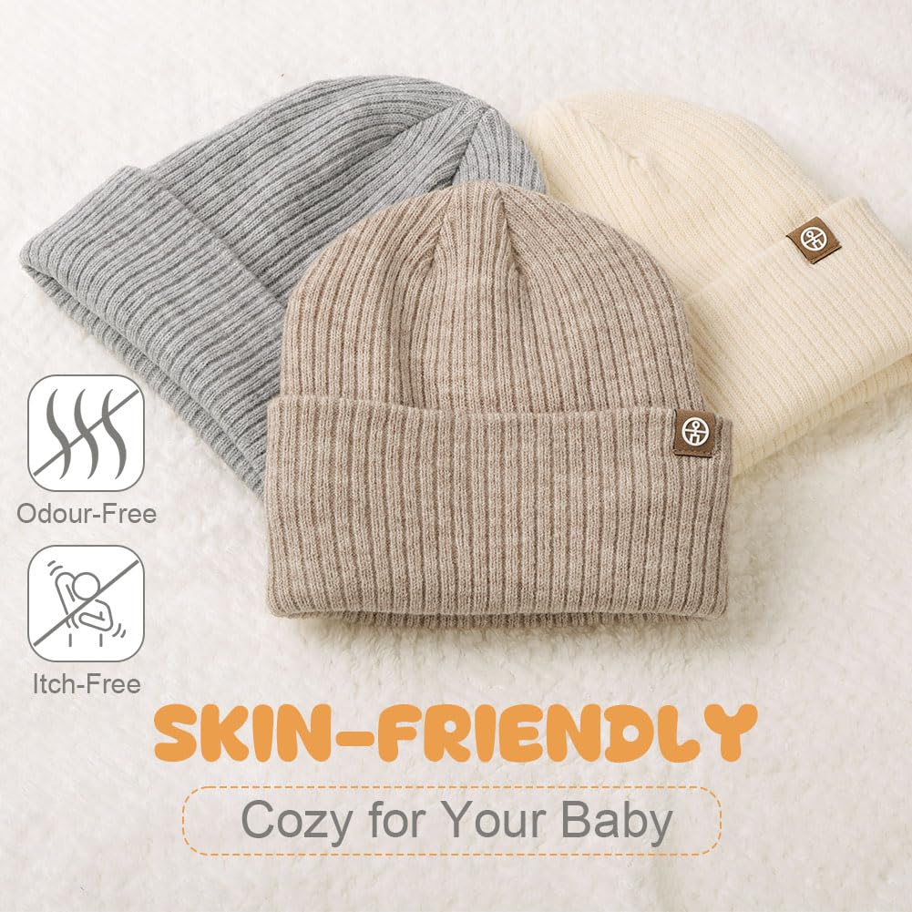 Zestaw czapek i szalika dla dzieci, czapka zimowa beanie i szalik, czapka z dzianiny, ciepła dzianina, uniseks, dla chłopców i dziewczynek, 2-8 lat, na narty, rower, outdoor
