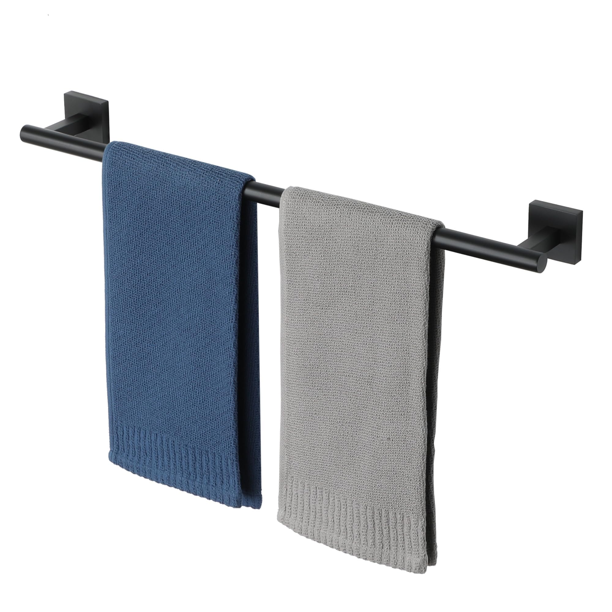 Mooche Porte Serviette Salle de Bain, Longueur 60 CM, Porte Serviette Mural en SUS 304 Acier Inoxydable, Porte Serviette Cuisine Antirouille et Durable, Porte Serviette avec Percage, Noir