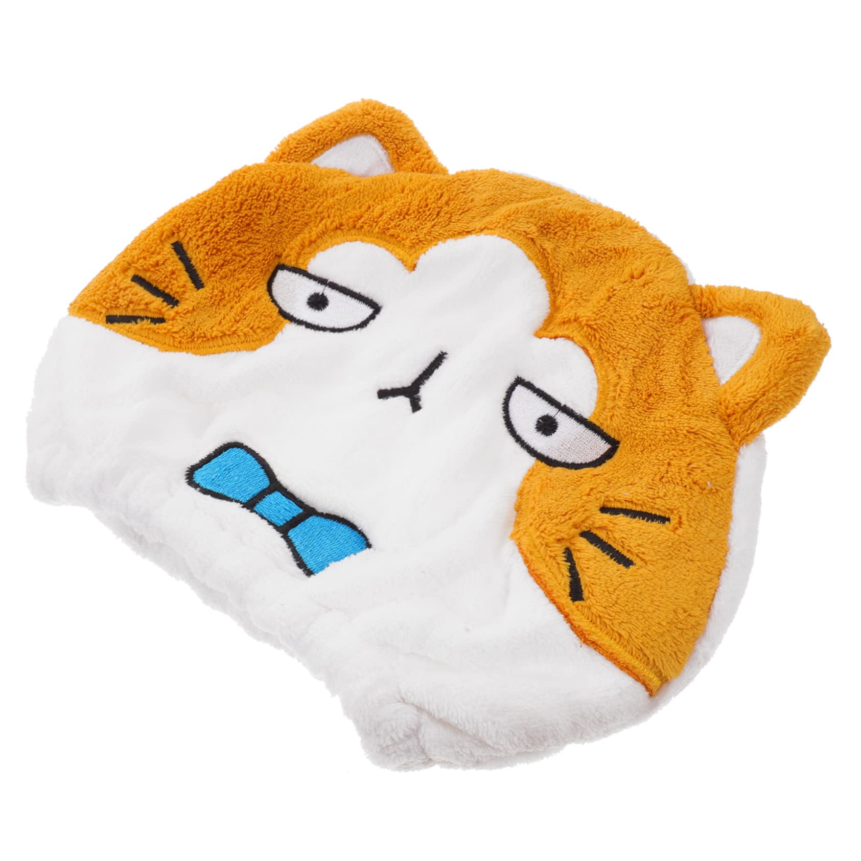 Cartoon Animal Drying Cap Coral Fleece Hair Towel Hat Embroidered Designs Super Absorbent Fast Drying for Boys and Girls and Adults Bathing and Shower Use-image-8