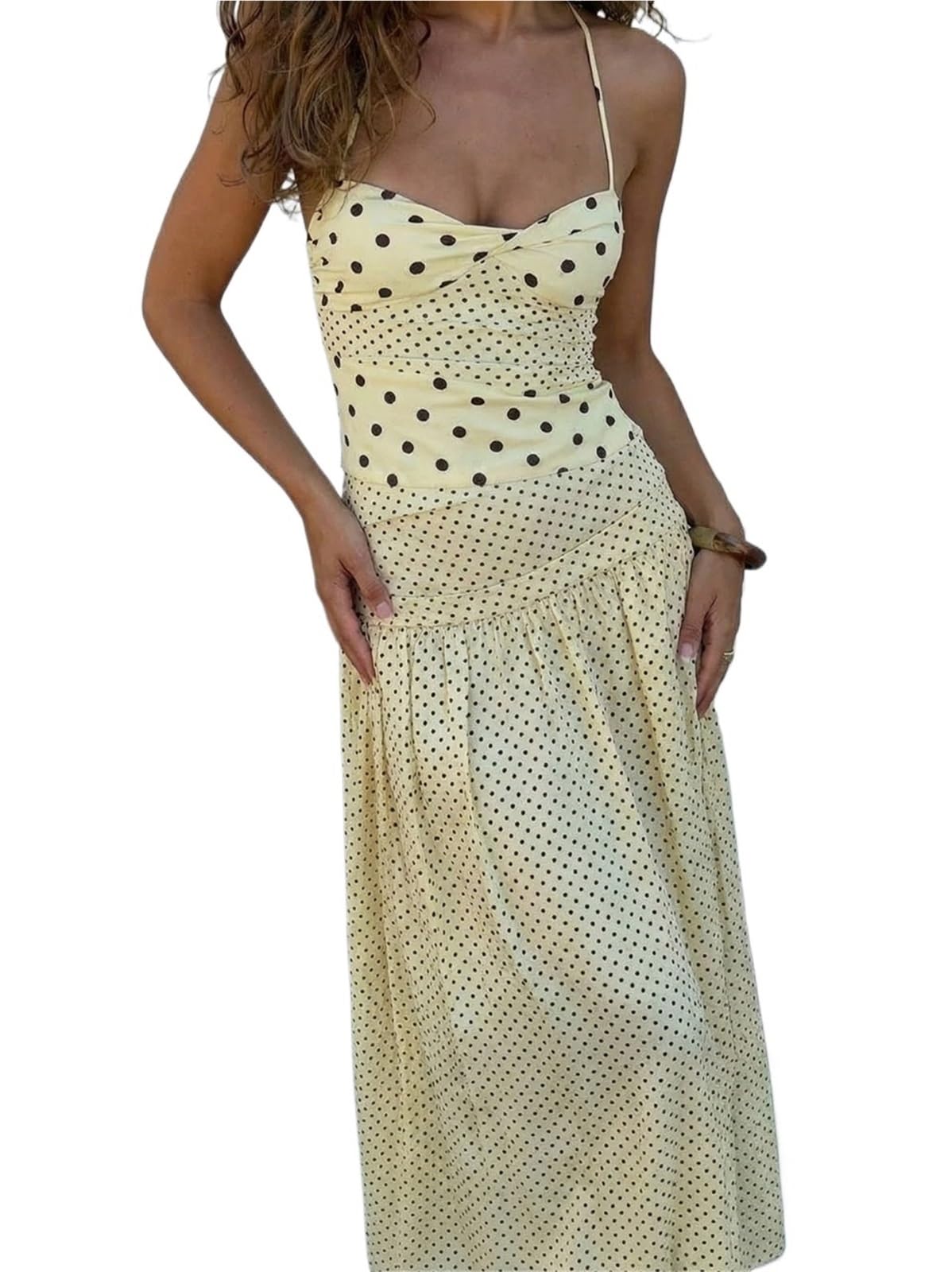 Vestido De Playa Moda Verano Sin Espalda con Cordones Largo Mujer Sexy Elegante Fiesta Cumpleaños Traje Vacaciones
