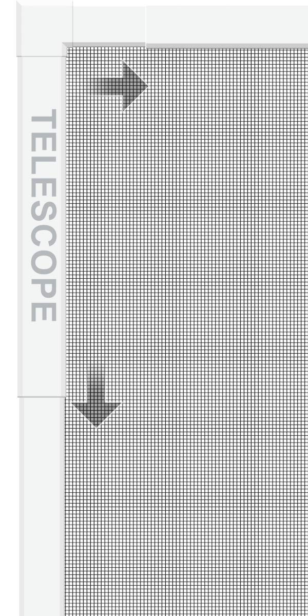Schellenberg 70080 Zanzariera scorrevole TELESCOPE max. 140 x 150 cm, zanzariere per finestre senza forare e segare, dimensioni individuali estraendo, bianco