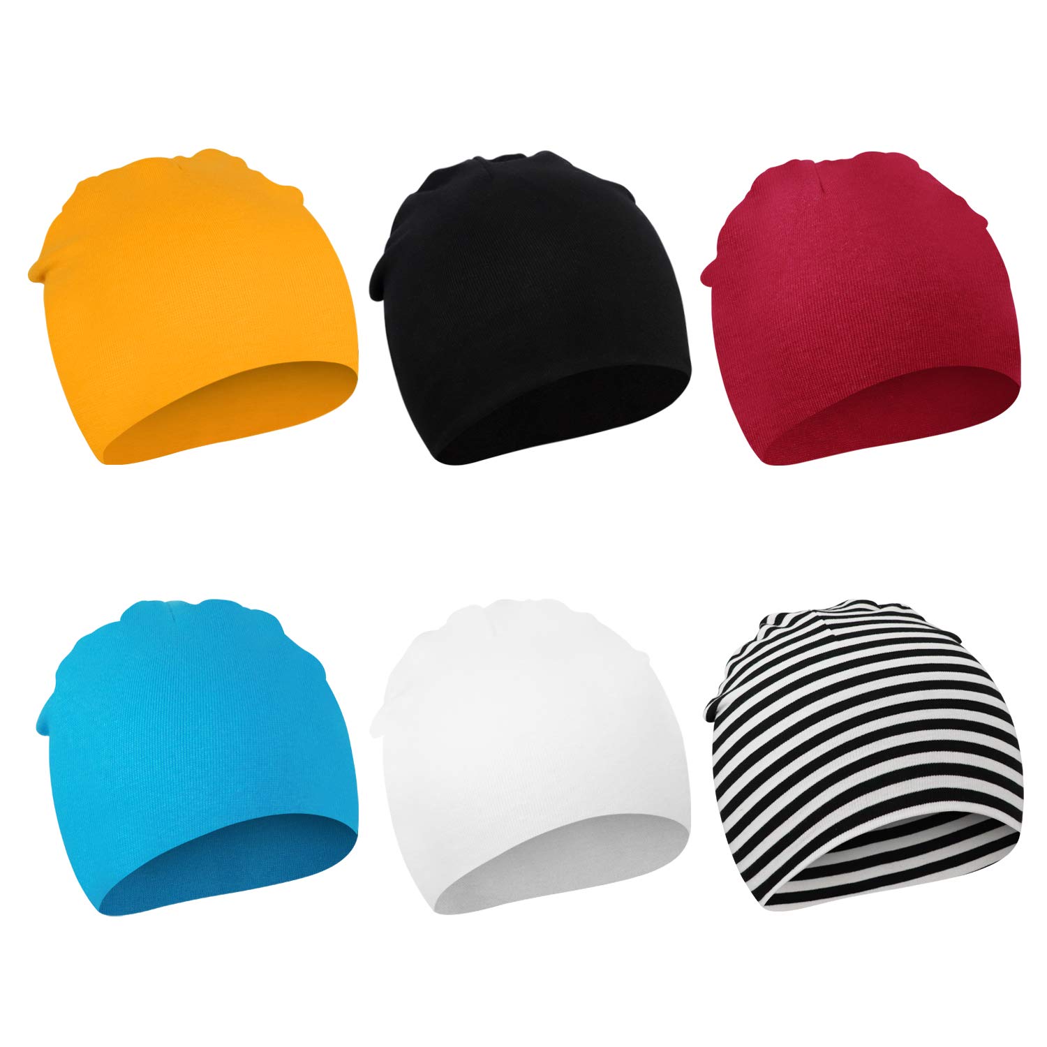 DRESHOW 6 Sztuk Czapka dla Niemowląt Noworodek Maluch Miękka Urocza Dzianinowa Czapka Czapki Szpitalne dla Chłopców Niemowląt Czapka Beanie