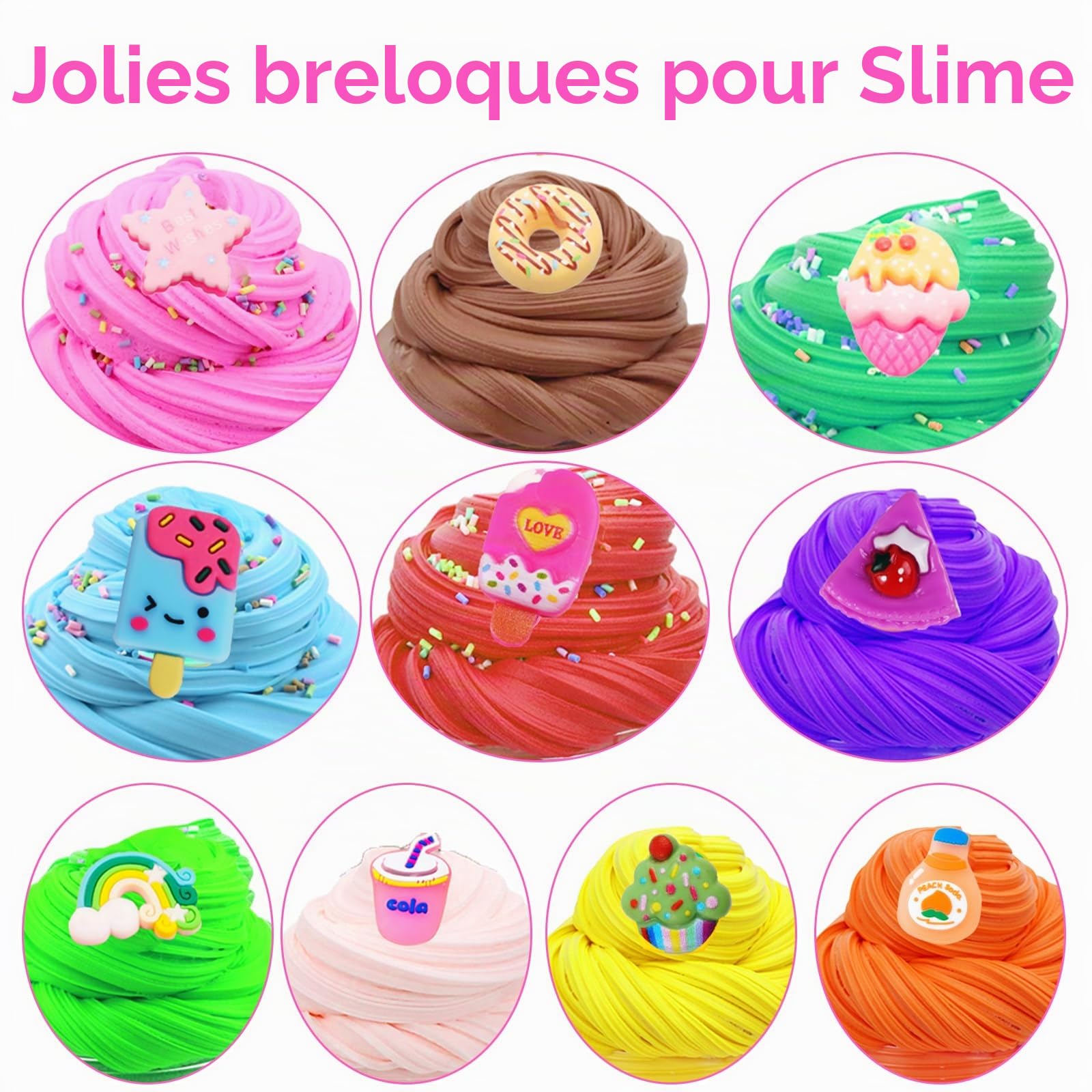 Ainiv – Kit Slime Fluffy 5 Pièces – Butter Slime Avec Accessoires – Anti-stress DIY Pour Enfants