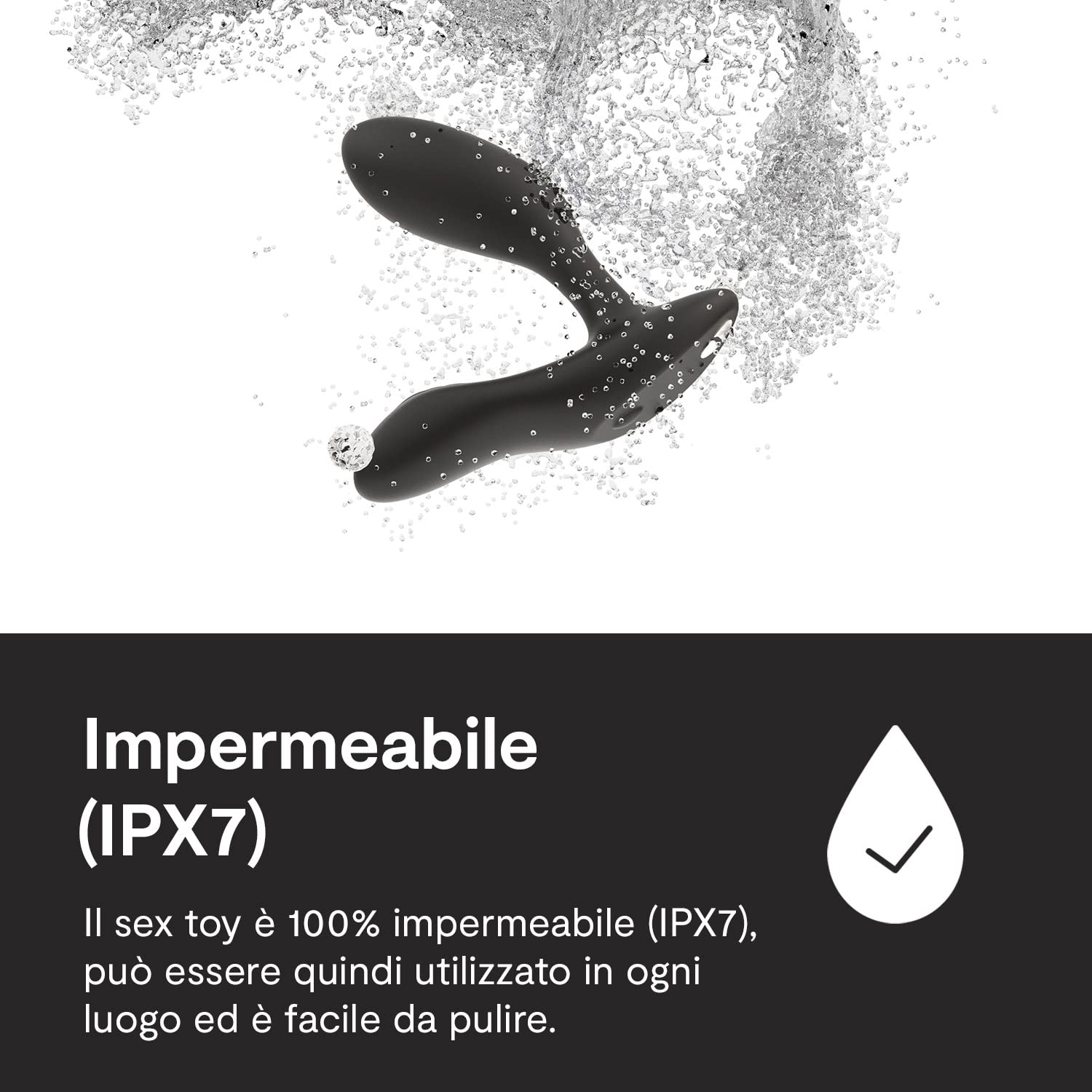 We-Vibe Vibratore per la prostata Vector+ con app e telecomando Black One Size