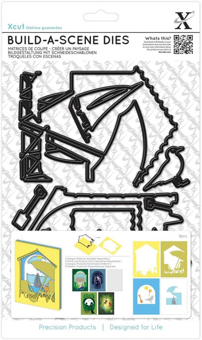 DOCrafts Xcut Build-A-Scene Dies 8/Pkg-Shadow Box Seaside