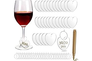 MAKALONE Wine Glass Charms with Gold Marker