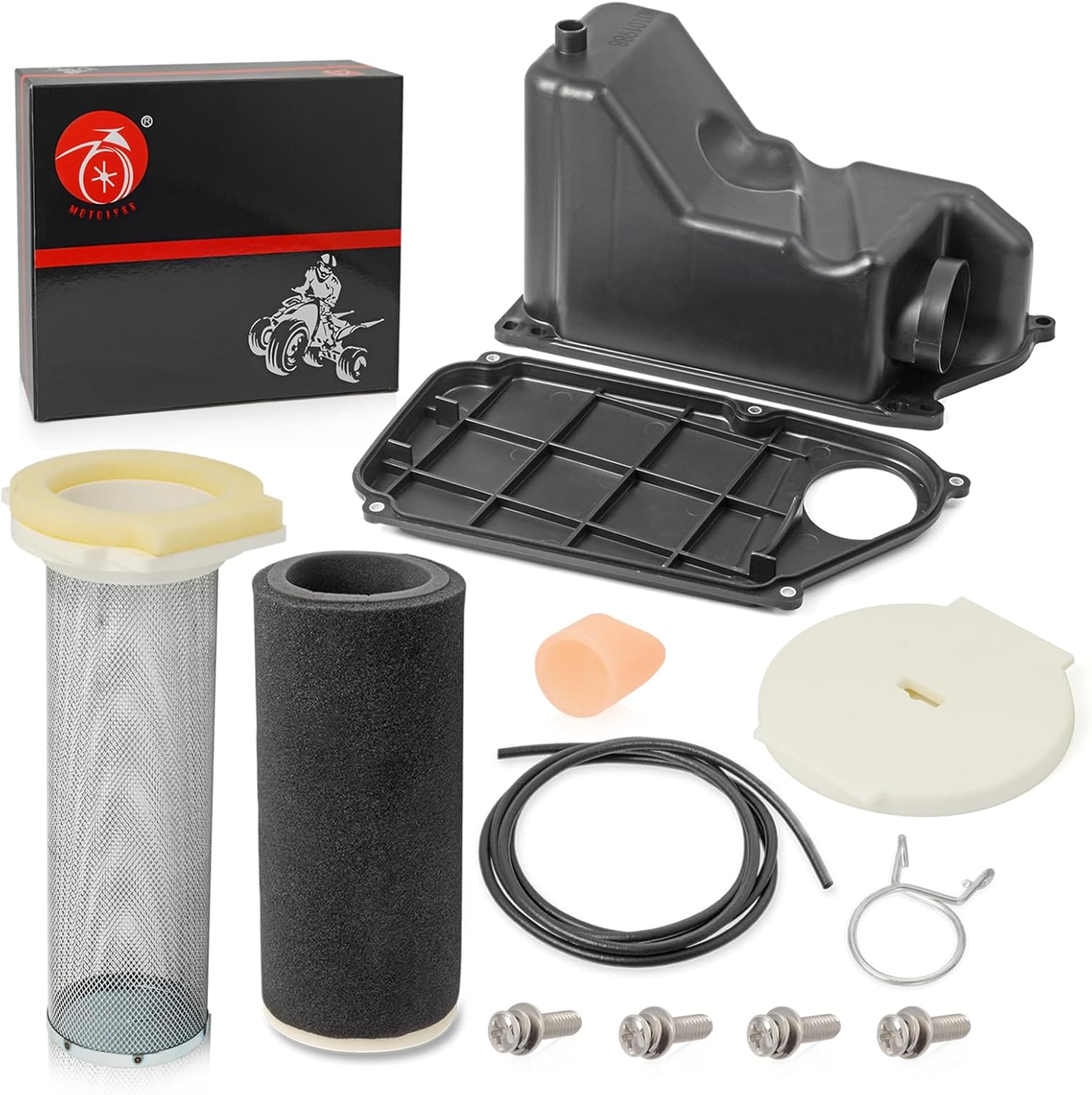 Air Filter kit Guide Air Box Filter Box Cleaner Case With Lid Cap & Seal For YAMAHA Warrior 350 Grizzly 600 1987-2004 Wolverine 350 1995-2005