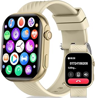 HOLALEI Smart Watch Men Women(Answer/Make Calls), 2.01’’ Smartwatch Fitness Watch with 100+ Sports SpO2 Heart Rate Sleep Monitor Blood Oxygen Waterproof Activity Trackers Sport Watch for iOS Android