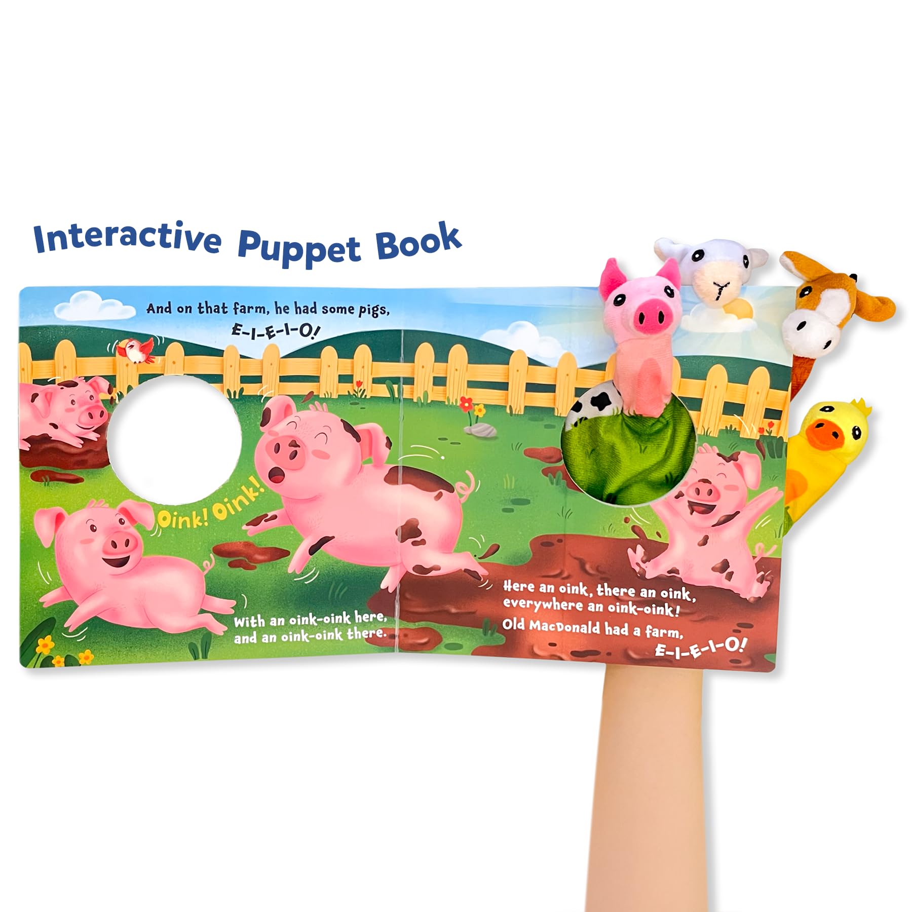 Skillmatics Cloth Puppet Book - Old Macdonald Had a Farm, Interactive Finger Puppets for Infants & Toddlers, Early Learning & Sensory Toys, Nursery Rhyme, Gifts for Babies Ages 6 Months to 2 Years - Image 2 thumbnail