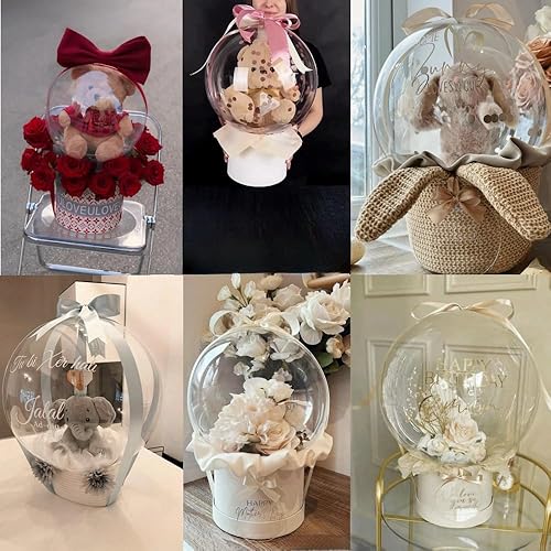 Miniatura 5 de Globos transparentes grandes para relleno, paquete de 10 globos grandes extra anchos de burbujas BoBo, regalos gigantes para el día de la madre,