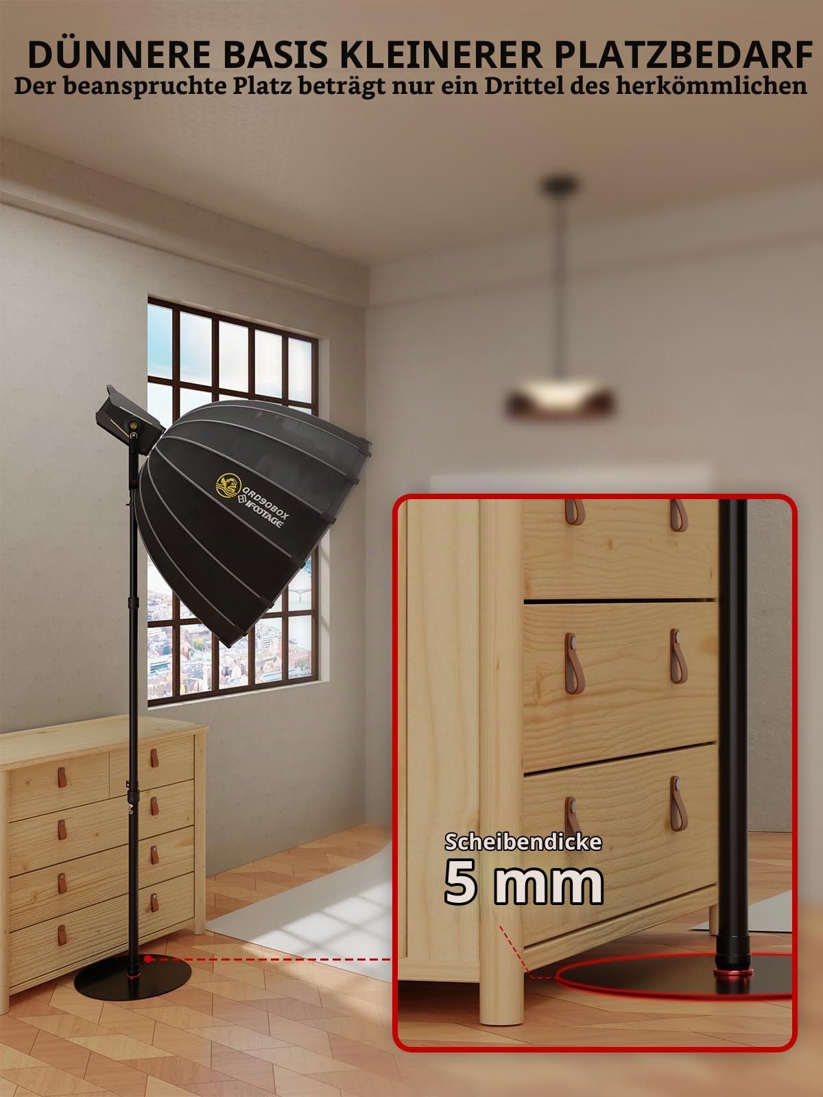 IFOOTAGE Cobra 2 RB-A500 201cm Einbeinstativ mit runder Basis,Lichtstativ