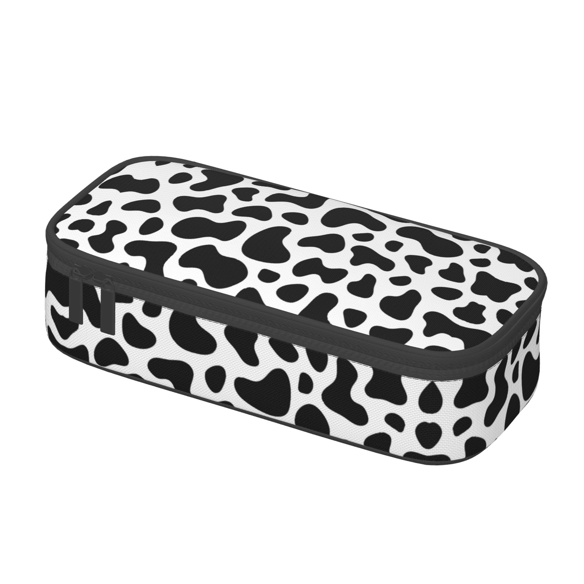 Abaysto Cow Print Pencil Case for Kids Cute Pen Box Pouch for Girls Large Pencil Bag with Double Zipper - Image 3