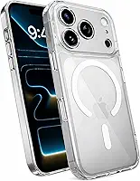 Capa para [iPhone 17 Pro MAX] Case Magnetica Slim com [Proteção de Camera] Premium Clear Case Transparente [Anti-Amarelamento] Compatível com MagSafe e Anti Impacto [Nivel Militar]