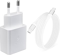 25W Ladegerät USB C, Schnellladegerät PD 3.0 Ladestecker mit USB-C Nylon Schnellladekabel 2m, Super Fast Charger Netzteil für Samsung Galaxy S24/S23/S22/S21 Ultra/S24+/S20/S10/Note20/10/A54 Handy